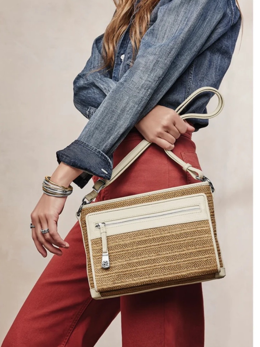 Brighton Brooklyn Straw Cross Body Organizer